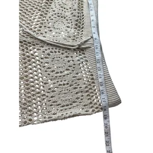 Aerie Womens XL Crochet Wide Leg Pants Cream Knit Beach Cover Up 0701-8501 NEW thumbnail 9