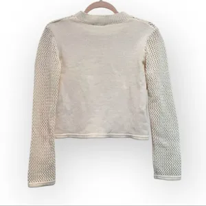 Zara White Knit Sweater – Size Small thumbnail 2