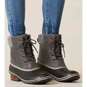 Sorel Slimpack II Lace Waterproof Winter Boots in Quarry Grey and Black Size 6 thumbnail 13