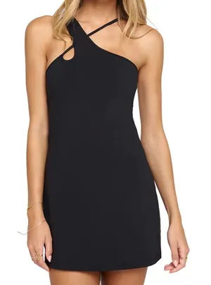 Spiritual Gangster Kaci Asymmetric Active Dress Black Size Small‎ NWT MSRP $118 thumbnail 1