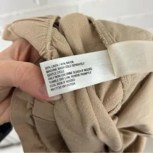 Universal Thread Tan Button Front Linen Blend Skirt Size L thumbnail 9