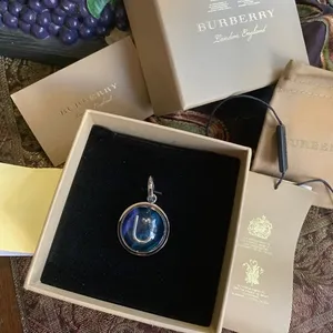 Authentic BURBERRY Silver U crystal ball Key/charm thumbnail 1