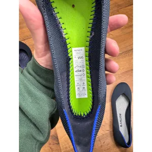 Rothys The Flat Navy Solid Round Toe Knit Ballet Flats‎ Womens 6 001-294 thumbnail 8