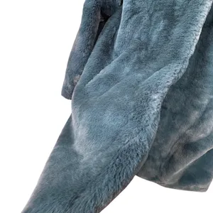 Christian Siriano Faux Fur Coat Teal Blue Womens Sz S Mob‎ Wife Whimsigoth Fairy thumbnail 6