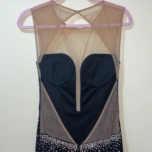 Womens Jovani Cocktail Dress Black Open Back thumbnail 9