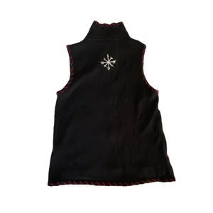 Vintage Holiday Winter Christmas Themed Knit Black Vest 🔥 thumbnail 4