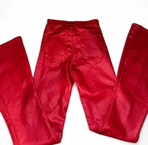Edikted Pants Leather Flare Red thumbnail 4