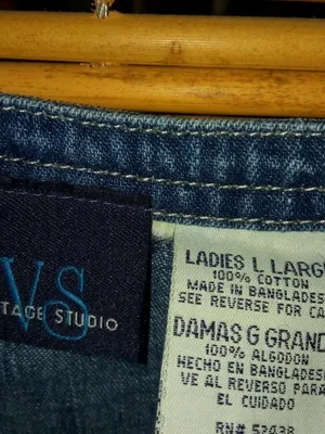 Vintage Studio L Y2K Cotton Jeans Denim Cottagecore Jumper Dress thumbnail 4