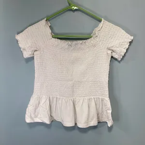 American Eagle Outfitters Cream Off-Shoulder top shirt Blouse size Small thumbnail 4