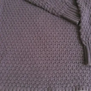 Mockneck Chunky Long Tunic Sweater Purple/Blue - Sz Medium thumbnail 5