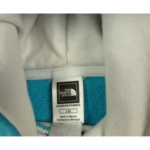 The North Face Womens Turquoise Blue Logo Pullover Hoodie Sweatshirt Size L thumbnail 5