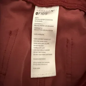 FIGS HW Zamora Jogger Women Small Red‎ Scrub Pants High Waist W22SW2012 thumbnail 4