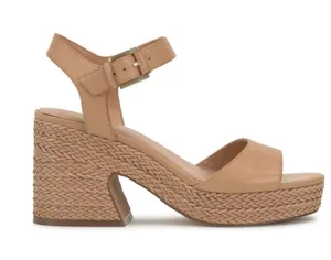 Vince Camuto Heeled Sandals 8.5 Tan Block Heel Shoes Casual thumbnail 4
