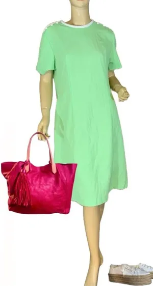 Vintage Holly Hill 1960'S Green Shift Dress (Appx Large) thumbnail 1