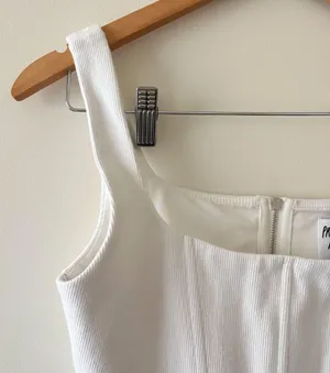 Princess Polly White Kaeshia Bustier Crop Tank Top Size 10 thumbnail 3