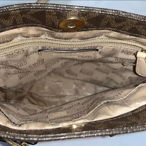 Michael Kors Dark Brown Shoulder Bag with Gold Details thumbnail 8