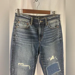 American Eagle strigid super high‎ rise ankle straight jeans SAMPLE Size 8 EUC thumbnail 3