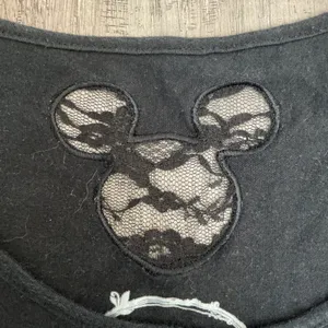 Disney Mickey Mouse Black Tunic‎ Top Womens L/XL Lace Back Detail thumbnail 2