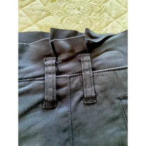 Cremieux Wide-Leg Navy Cropped Pants Paper bag waist Size 4 Casual thumbnail 9