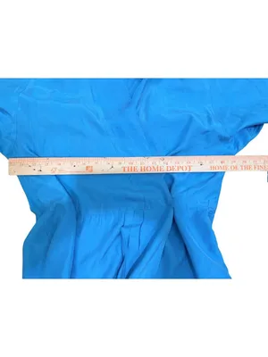 Drapey Wrap 100% Silk 80s Vintage Working Girl Dress Turquoise Sz 8 thumbnail 4