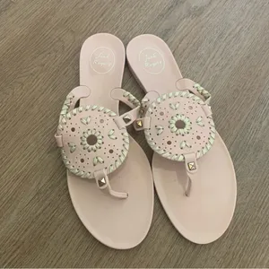 Jack Rogers Light Pink Jelly Sandals Size 10 thumbnail 2
