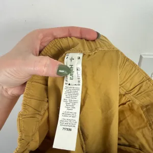 Halara Mid Rise Casual Joggers Yellow Jasmine 100% Cotton Utility Womens Medium thumbnail 5