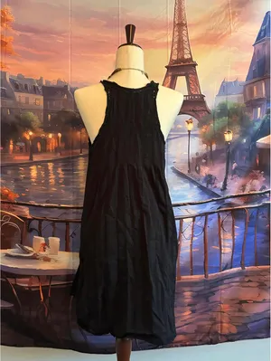 Sanctuary Black Sleeveless Casual Dress Floral Embroidery thumbnail 3