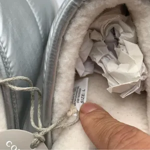 NIB Anthropologie Maeve Puffy Platform Slippers L 10-11 metallic silver slip on thumbnail 9