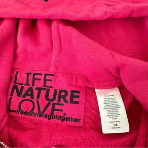 Free City Leopard Zip Hoodie Fuschia, S thumbnail 6