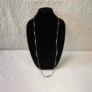 Vintage Women's Necklace Silver Tone Chain Belt Bracelet Single Strand Boho thumbnail 3
