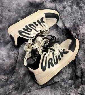 Women's Black & White Low-Top Sneakers - Stylish Casual Shoes thumbnail 1