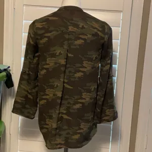 Wishful Park Camouflage Lace-Up Blouse thumbnail 3