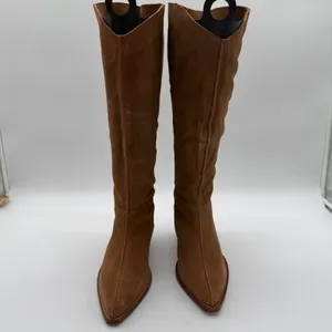 Free People Western Sway Low Slouch Tan Suede Leather Pull On Boot EU 38 US 8 thumbnail 9