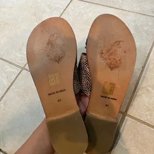 Free People Saturaday Snake Strappy Leather‎ Flat Sandals 41/10 Casual thumbnail 6