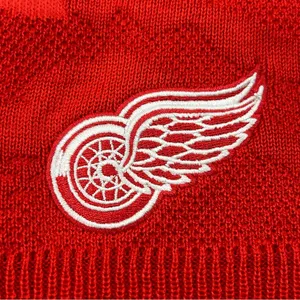 Detroit Red Wings NHL Fanatics Red Authentic Pro Team Locker Room Pom Beanie thumbnail 2