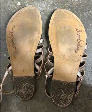 Sam Edelman Garland Leather Sandal Metallic Gold Size 7 thumbnail 3