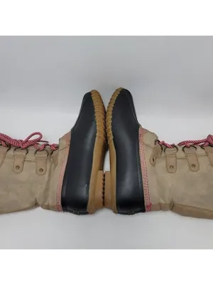 Esprit Belinda Tan Tall Lace Up Faux Fur Sock Lined Knit Cuff Duck Boots Sz 7.5M thumbnail 10