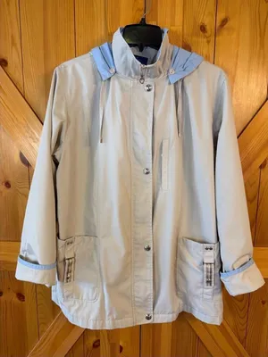 VTG Mackintosh New England Light Tan Lightweight Hooded Jacket Size Medium (7031 thumbnail 1
