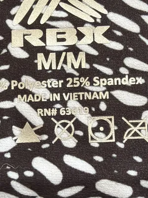 RBX Black and White Speckled Print High-Waisted Activewear Leggings Size M thumbnail 4