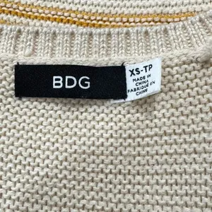 Urban Outfitters BDG Cream and Yellow Striped Oversized Sweater Women’s XS thumbnail 3