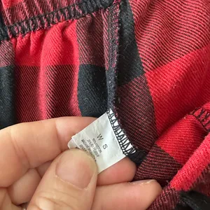 Women’s red black checkered pajamas pants Small thumbnail 2