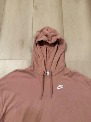 Nike Coral Cropped Hoodie Sweatshirt Women's Size Small thumbnail 3