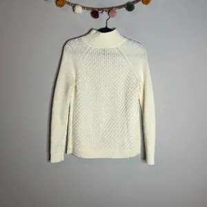 🔆 Talbots off white mock neck knit sweater thumbnail 5