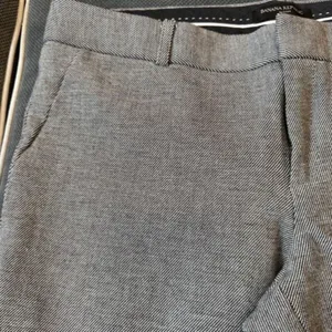 Banana Republic Sexy‎ Sloan Trouser Pants Black White Size 10 Short MicroPrint thumbnail 10