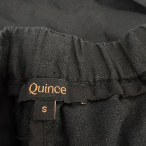 Quince Pants Womens Small Black Linen Elastic Waist Tapered Leg Casual Relaxed thumbnail 7