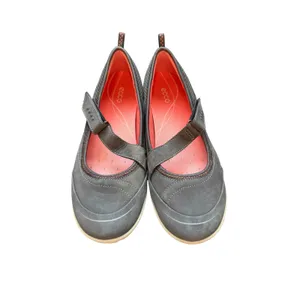 ECCO Mary Jane Sneakers Womens 38 Gray Coral Nubuck Mesh Walking Sport Flats thumbnail 4