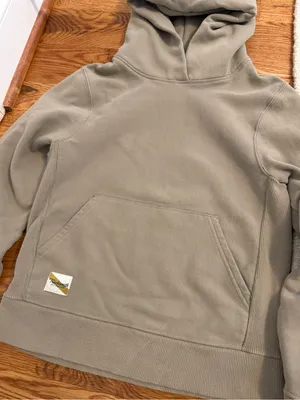 Tracksmith Trackhouse Hooded Sweatshirt in Tan Taupe Size Small thumbnail 2