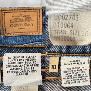 Vintage Calvin Klein 90s Denim Mini Skirt Made in USA thumbnail 8