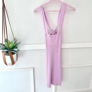 NWOT Abercrombie & Fitch Knitted Dress in Light Pink Size M Tall thumbnail 3