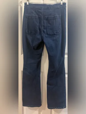 Pilcro Dark Indigo Flare Jeans thumbnail 6